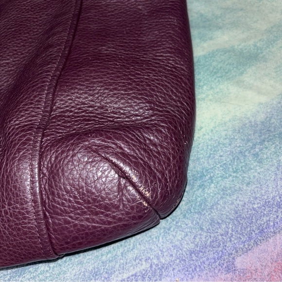 Coach shoulder crossbody Hobo pebbled bag dark plum - Picture 5 of 13